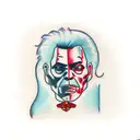 soviet punk pioneer with red tie tattoo design idea