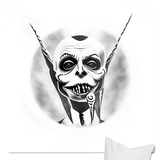 beetlejuice, vampire, jack skellington, edward scissorhands, morticia and gomez addams  tattoo design idea