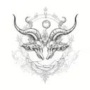 Capricorn and Gemini tattoo design idea