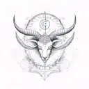 Capricorn and Gemini tattoo design idea