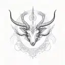 Capricorn and Gemini tattoo design idea