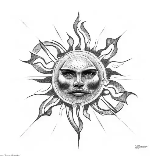 sun Argentina  tattoo design idea