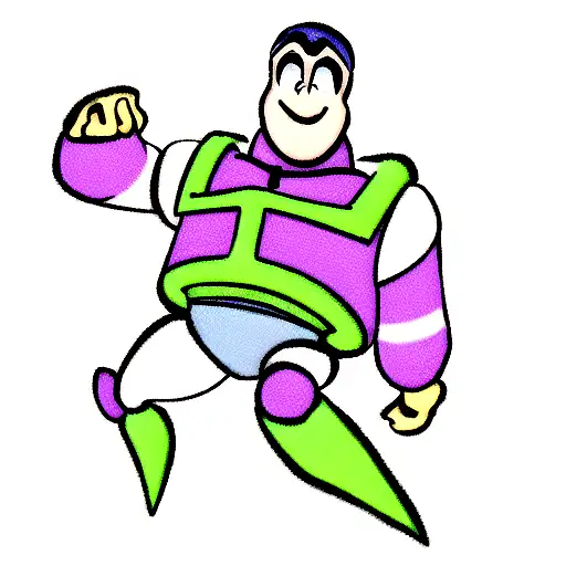 little funny buzz lightyear tattoo design idea