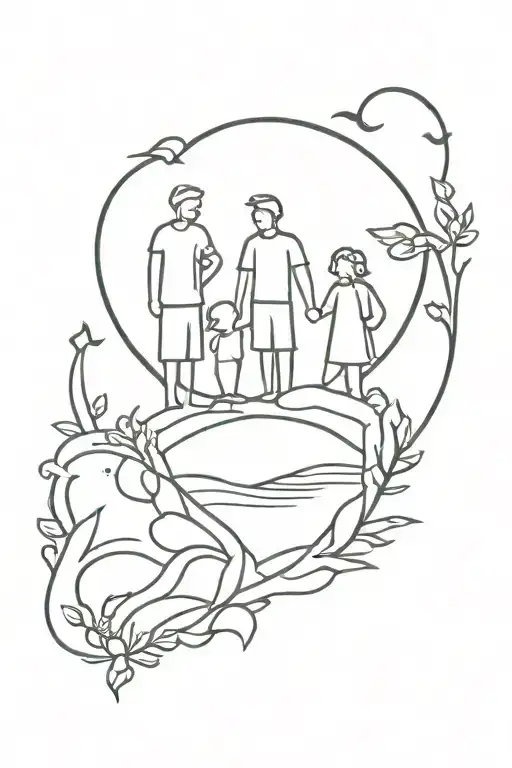 croatia family love tattoo design idea