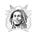 bob marley three little birds tattoo design idea