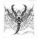 hell and heaven tattoo design idea