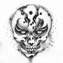 hell and heaven tattoo design idea