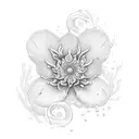 A delicate flower blooming underwater tattoo design idea