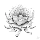 A delicate flower blooming underwater tattoo design idea