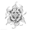 A delicate flower blooming underwater tattoo design idea