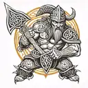 celtic warrior tattoo design idea