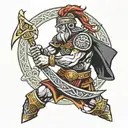 celtic warrior tattoo design idea