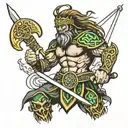 celtic warrior tattoo design idea