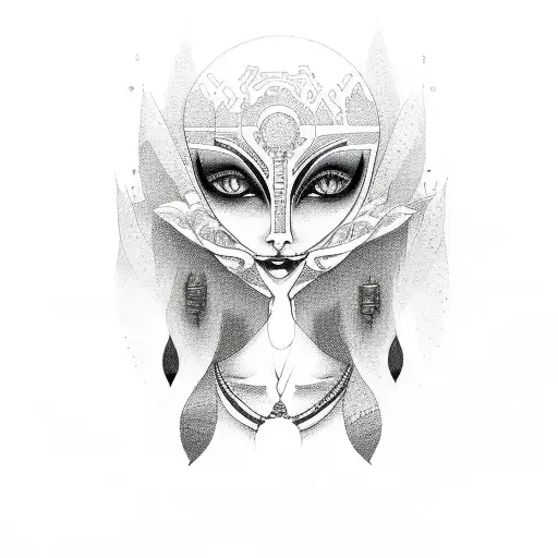 Lilith black feminine energy  tattoo design idea