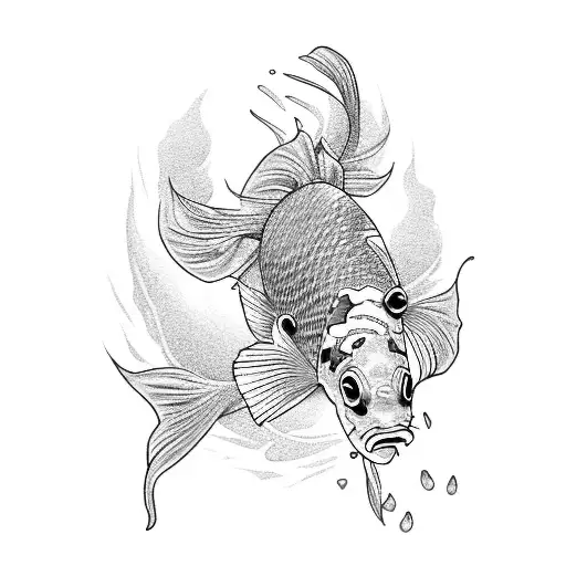 pez koi tattoo design idea