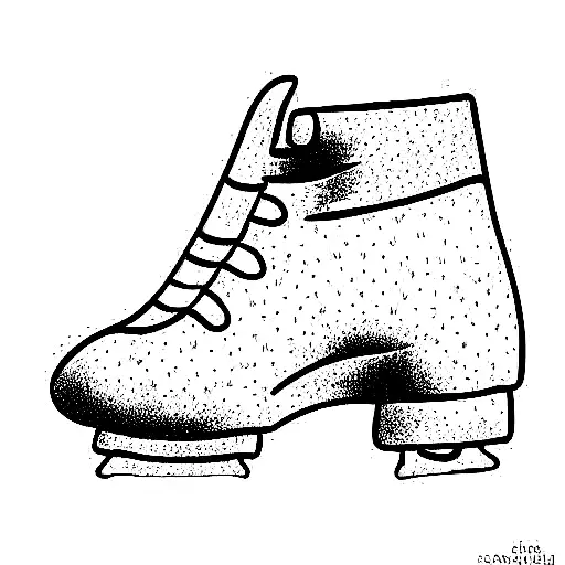 ice skate tattoo design idea