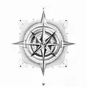 Compass bracelet northstar tattoo design idea