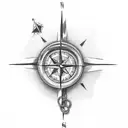 Compass bracelet northstar tattoo design idea