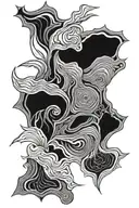 wood grain patterns tattoo design idea