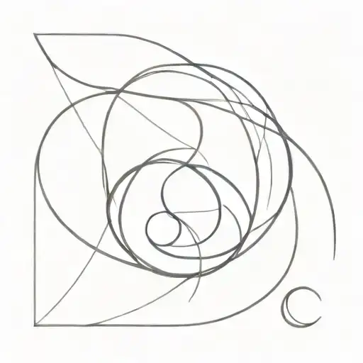 intuition using flowing lines tattoo design idea