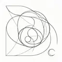intuition using flowing lines tattoo design idea