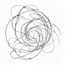 intuition using flowing lines tattoo design idea
