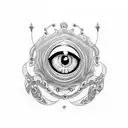 kurapika chain with eye tattoo design idea