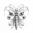 Praying Mantis, Orchid, Music tattoo design idea