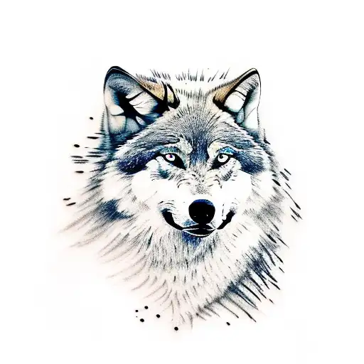 Wolf tattoo design idea