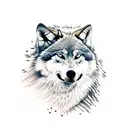 Wolf tattoo design idea