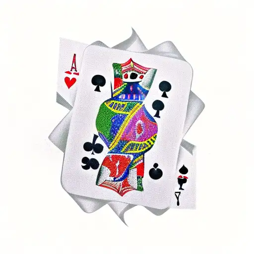 hand life is a gamble  tattoo design idea
