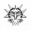Eagle with a crown tattoo design idea