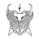 Eagle with a crown tattoo design idea