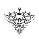 Eagle with a crown tattoo design idea