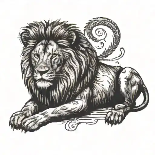 I want a lion fading into a bible verse   tattoo design idea