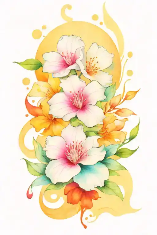 Rainbow Fineline tattoo tattoo design idea