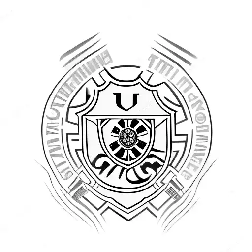 Shield with the Corinthians logo inside tattoo design idea
