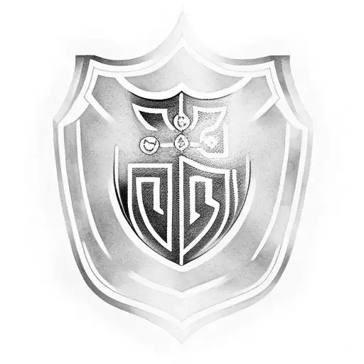 Shield with the Corinthians logo inside tattoo design idea
