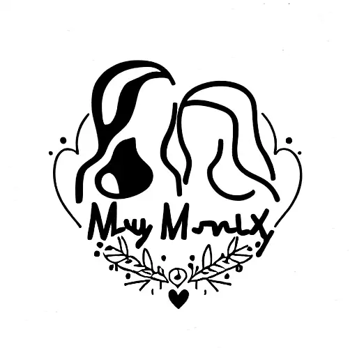 Mix my daughters names Alma and Molly  tattoo design idea