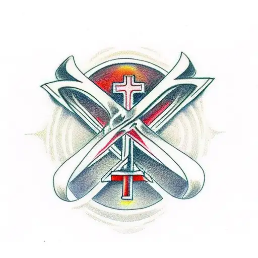 Christian Cross Miss you love you and never forget you  tattoo design idea