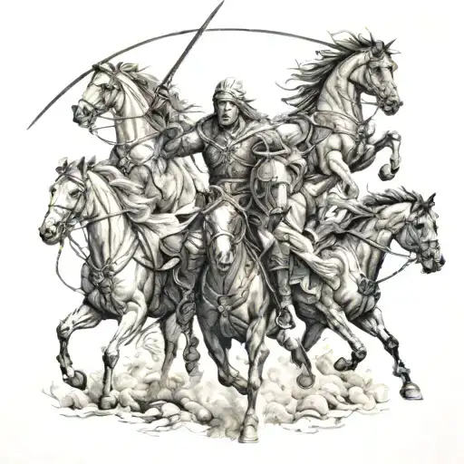 FOUR HORSEMEN tattoo design idea