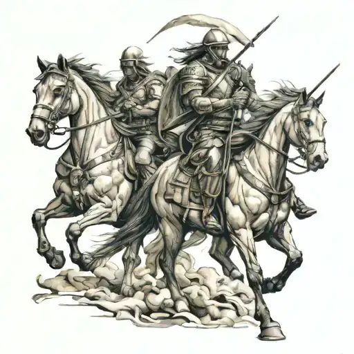 FOUR HORSEMEN APOCALISPE  tattoo design idea