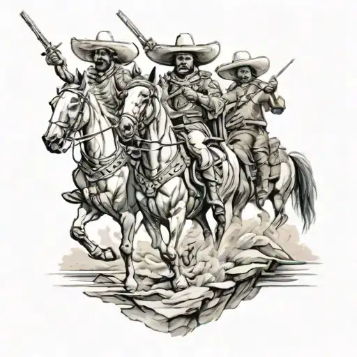 4   MEXICAN HORSEMEN   tattoo design idea