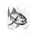barracuda fish triathlon  tattoo design idea