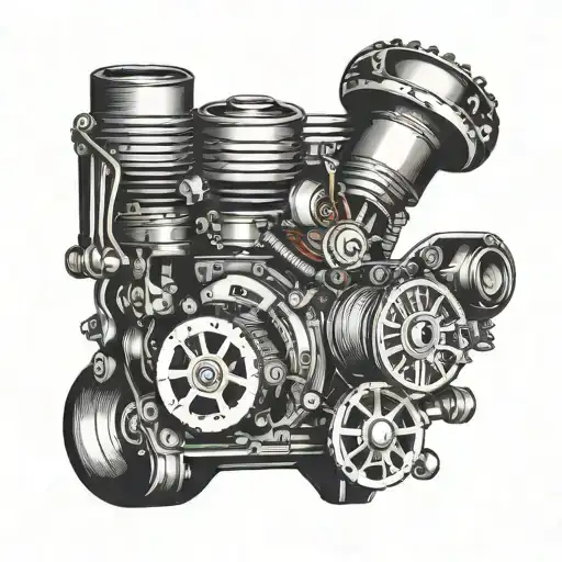 206 engine design tattoo design idea