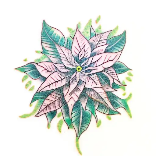 Poinsettia brooch by Tiph @ Oddity Tattoo (Sarasota, FL) : r/tattoos