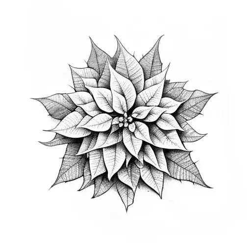Poinsettia tattoo design idea