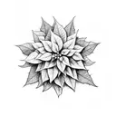 Poinsettia tattoo design idea