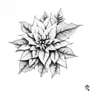 Poinsettia tattoo design idea