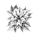 Poinsettia tattoo design idea